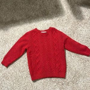 Kids Red Old Navy Cable Knit Sweater